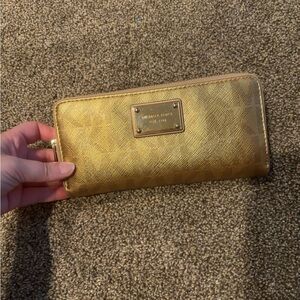 Gold Michael kors wallet